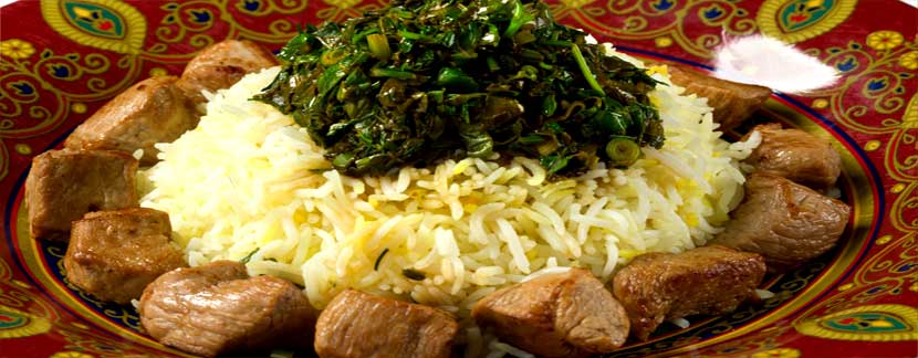 Pilaf with greens